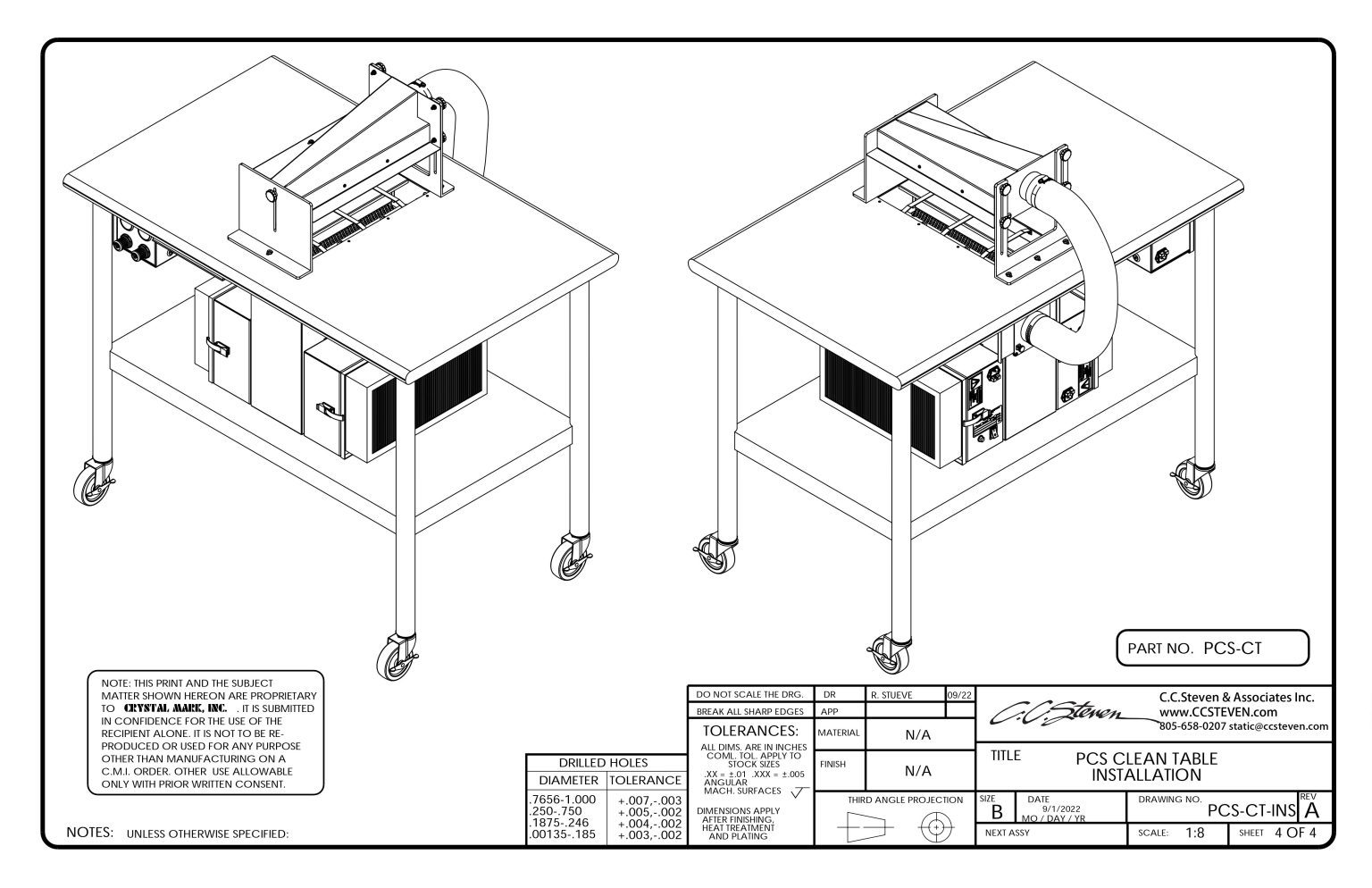Clean Table Inspection Particle Capture System: Clean Table /Medical Device Final Packaging ...