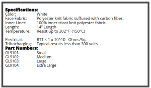 ESD GLOVES- GL9100 Series-Static Safe Hot Gloves - Polyester - 14" - Image 4