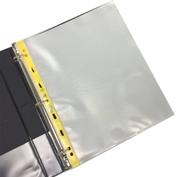 ESD Sheet Protectors-Permanently Dissipative-with Nine-Hole Punch