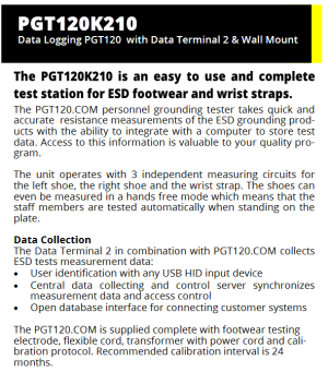 Warmbier Test Equipment PGT120 Personal Grounding Tester with Data (Series 200) - Image 5