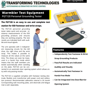 Warmbier Test Equipment PGT120 Personal Grounding Tester (Series 100) - Image 6