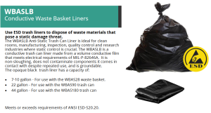 ESD Trash Can Liners: Black-Conductive or Pink Dissipative, 3 sizes - Image 5