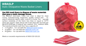 ESD Trash Can Liners: Black-Conductive or Pink Dissipative, 3 sizes - Image 3
