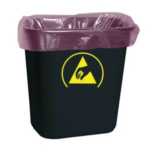 ESD Trash Can Liners: Black-Conductive or Pink Dissipative, 3 sizes