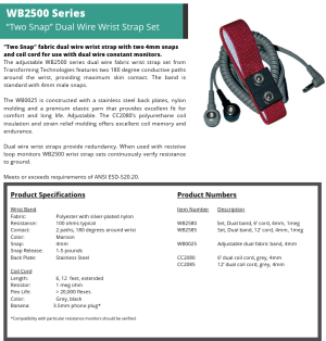 WB2500 Series Dual Wire Wrist Band - Image 3
